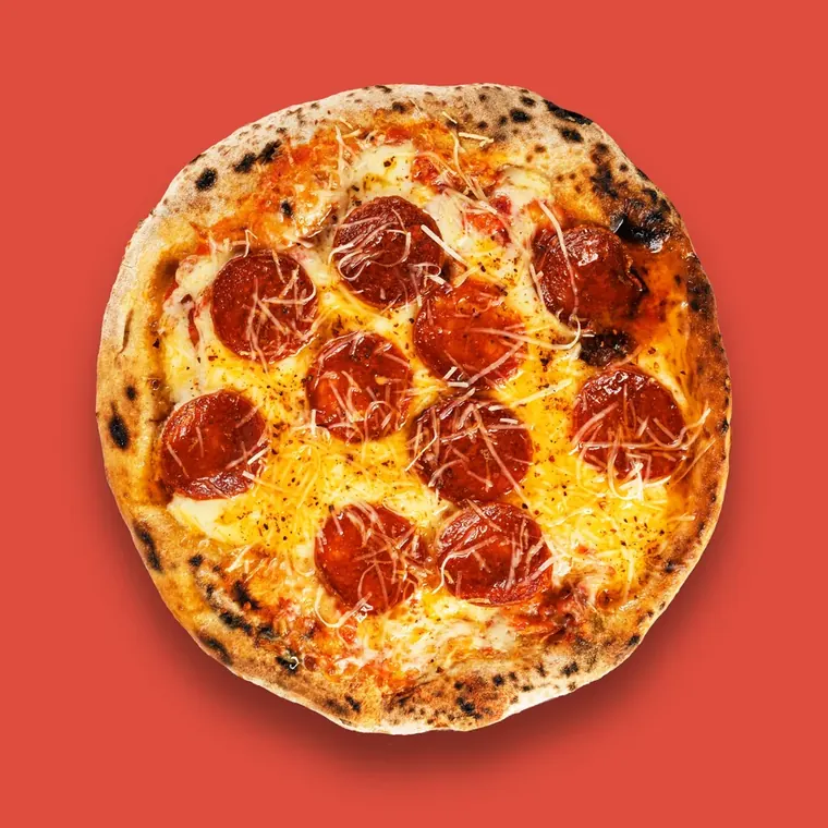 Pizza Pepperoni de Morsa, vista desde arriba